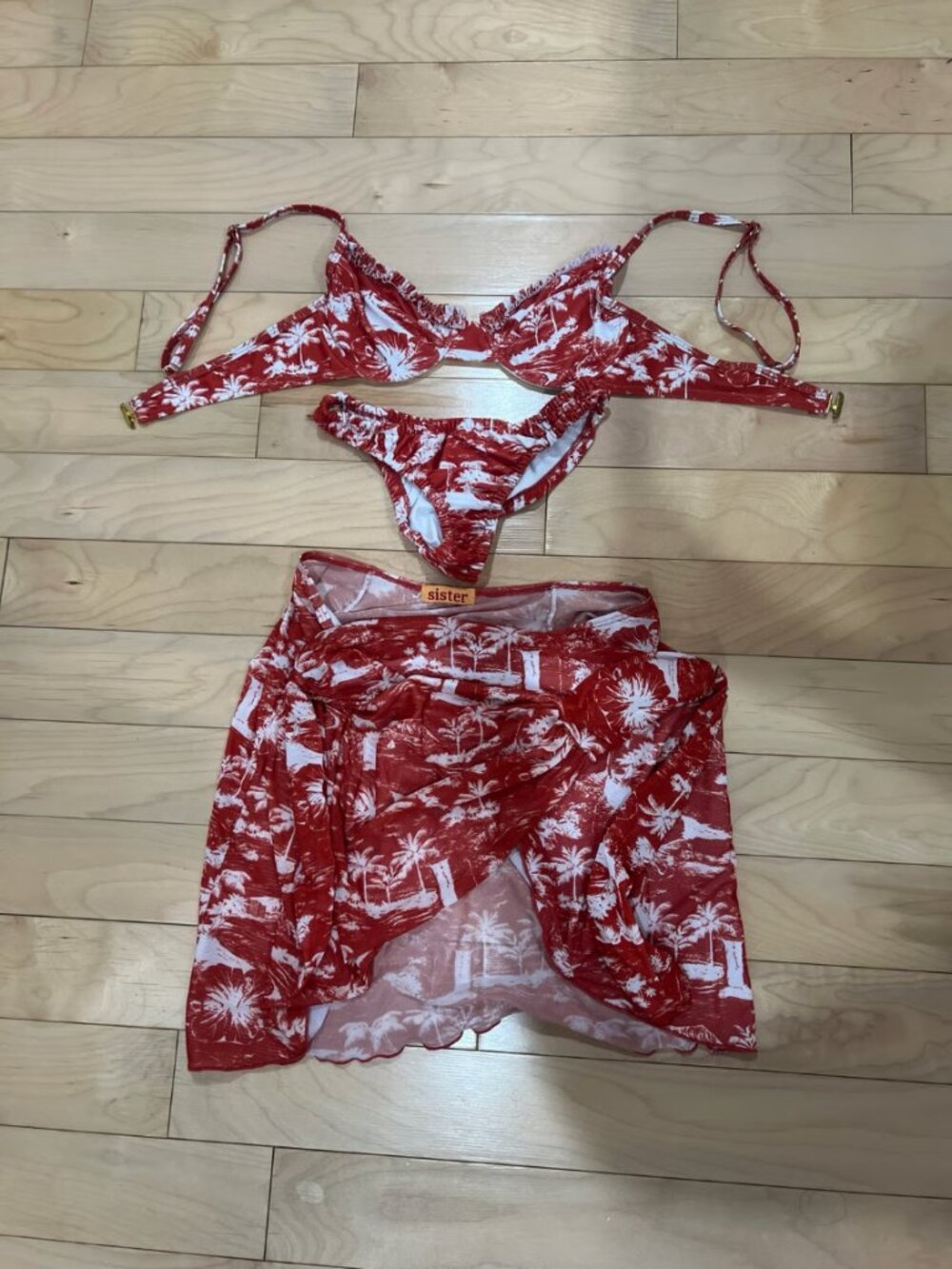 Sister swim women three piece set - bikini + cover up